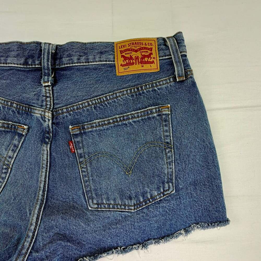 Levi's 501 Original Distressed Denim Cutoff Shorts Women's Size W31
